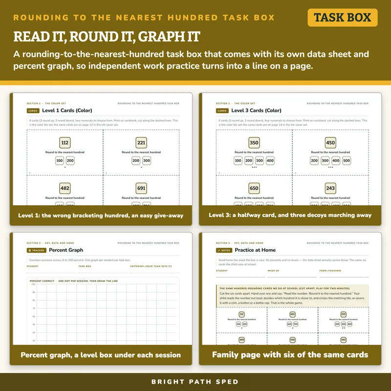 Rounding to the Nearest Hundred Task Box, image 3 of 4