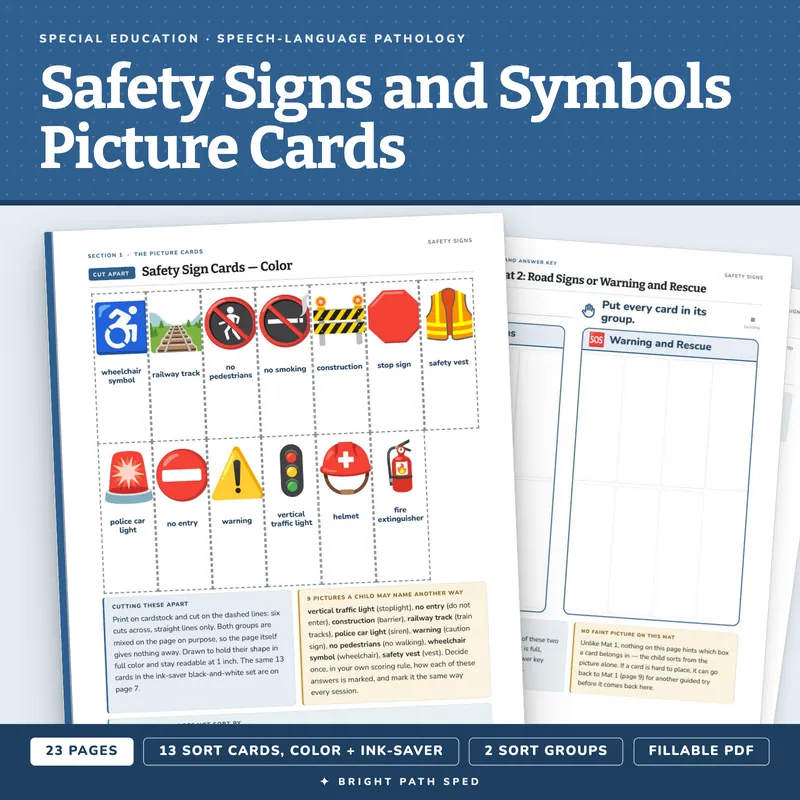 Safety Signs and Symbols Picture Cards, image 1 of 4