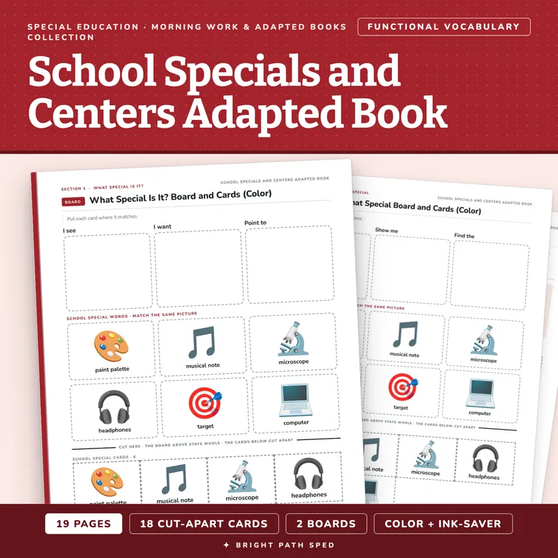 School Specials and Centers Adapted Book, image 1 of 4