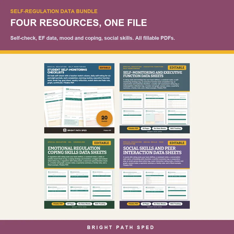 Self-Monitoring Regulation Social Skills Data Bundle, image 2 of 3