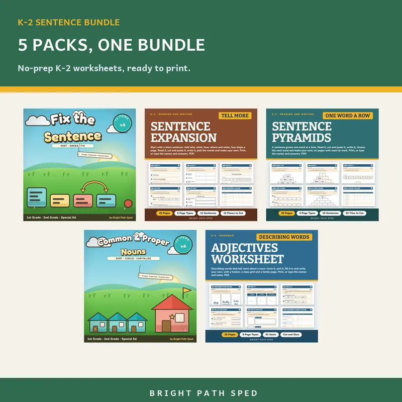 Sentence Building Worksheets Bundle, image 2 of 3