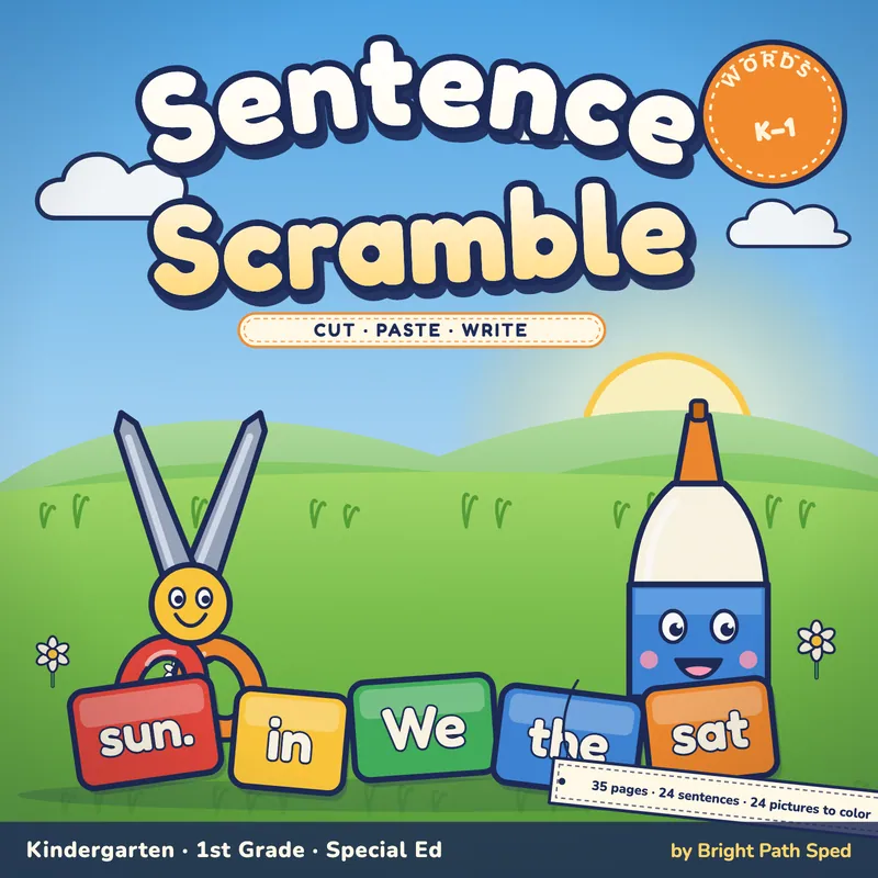 Sentence Scramble Worksheets, image 1 of 4