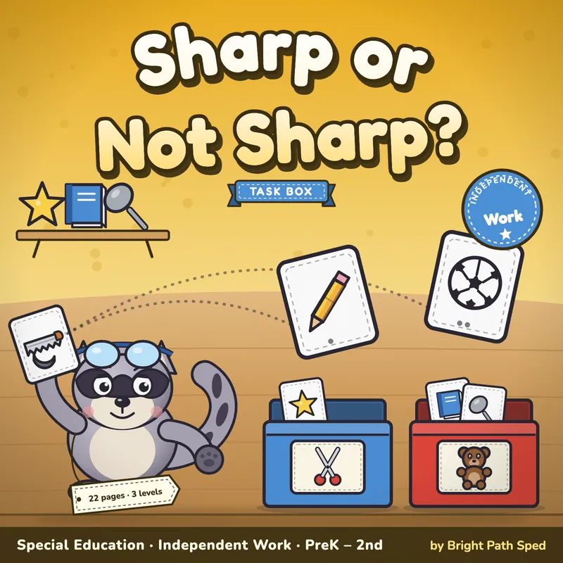 Sharp or Not Sharp Sort Task Box, image 1 of 4