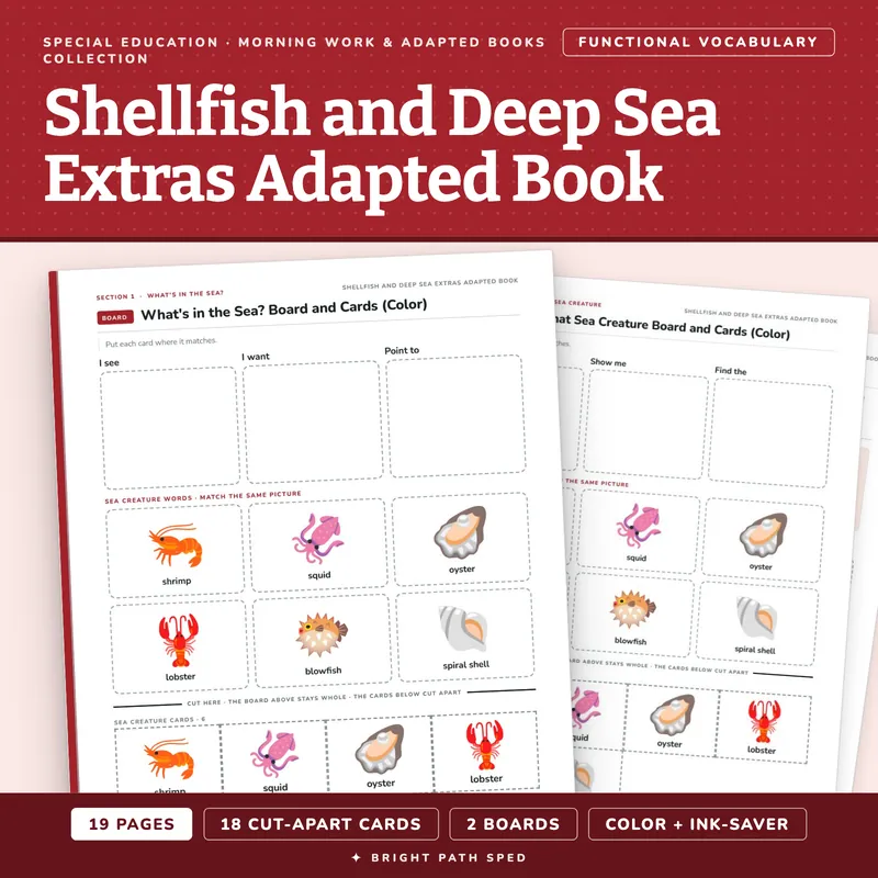 Shellfish and Deep Sea Extras Adapted Book, image 1 of 4