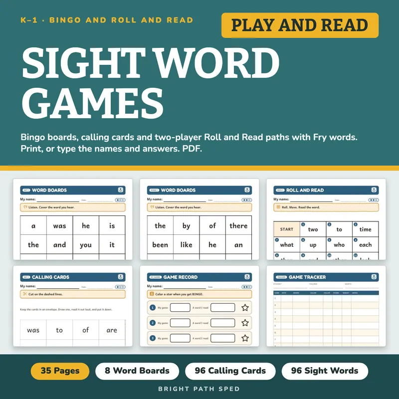 Sight Word Games, image 1 of 4