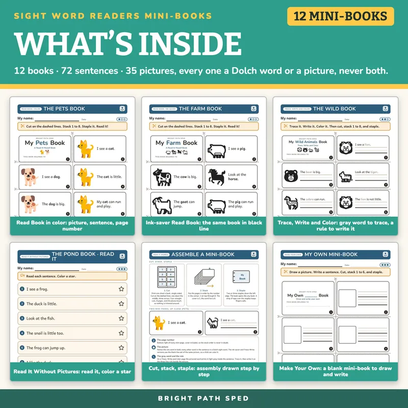 Sight Word Readers Worksheets, image 2 of 4