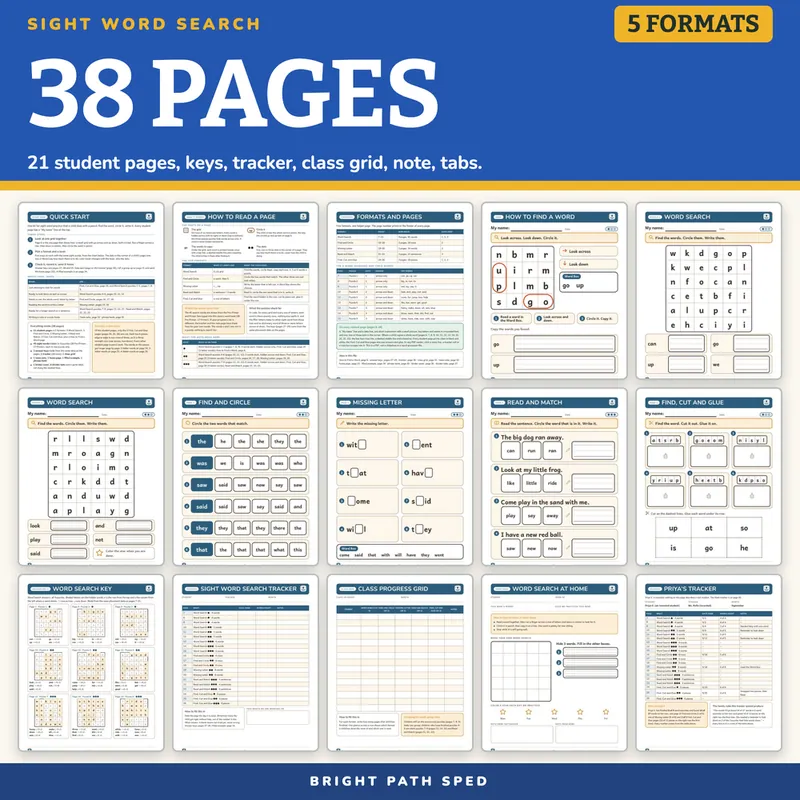 Sight Word Search Worksheets, image 4 of 4