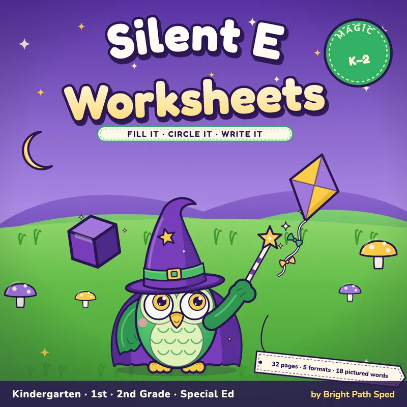 Silent E Worksheets, image 1 of 4