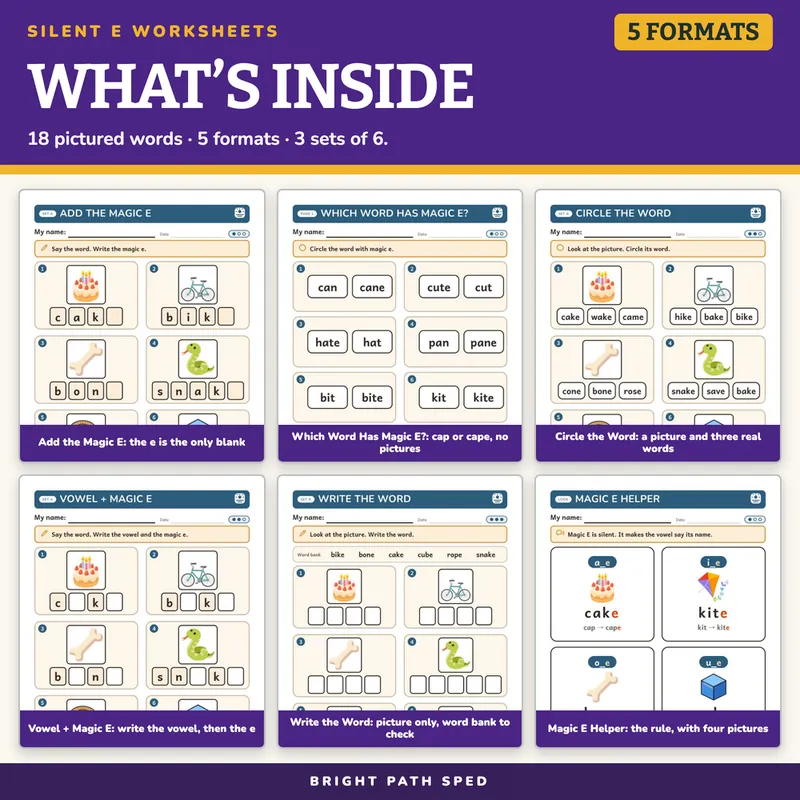 Silent E Worksheets, image 2 of 4