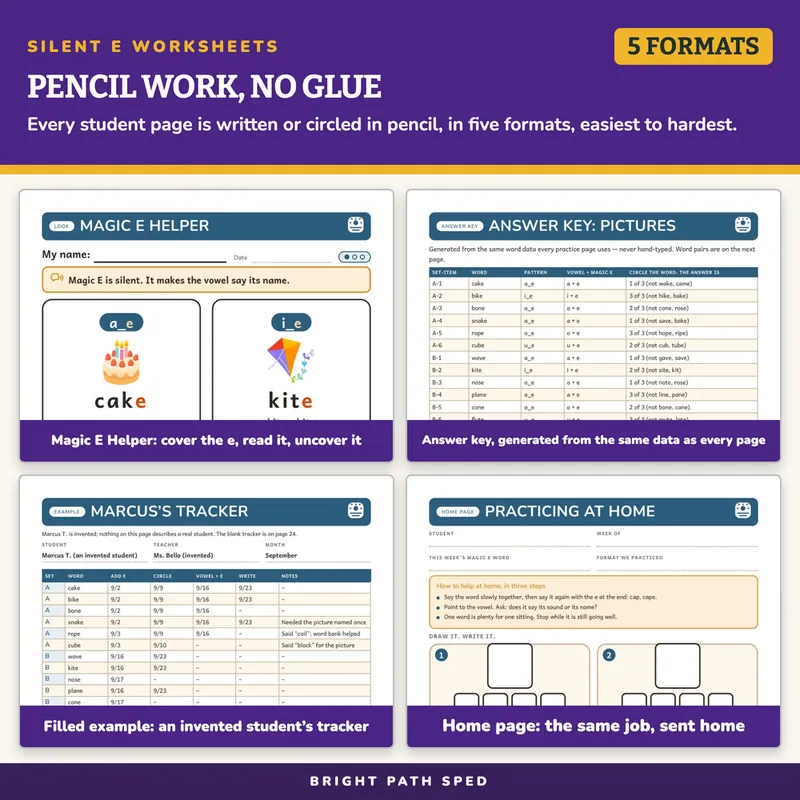 Silent E Worksheets, image 3 of 4