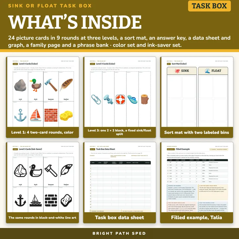 Sink or Float Sort Task Box, image 2 of 4