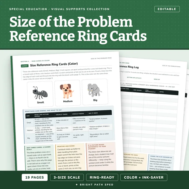 Size of the Problem Reference Ring for Special Education, image 1 of 4