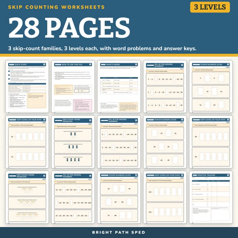 Skip Counting by 2s, 5s and 10s Worksheets, image 4 of 4