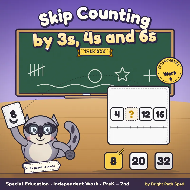 Skip Counting by 3s 4s and 6s Task Box, image 1 of 4
