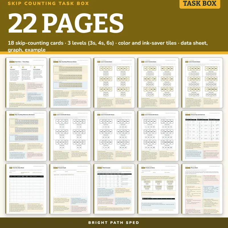 Skip Counting by 3s 4s and 6s Task Box, image 4 of 4