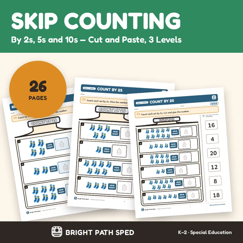 Skip Counting Cut and Paste 3 Levels, image 1 of 4