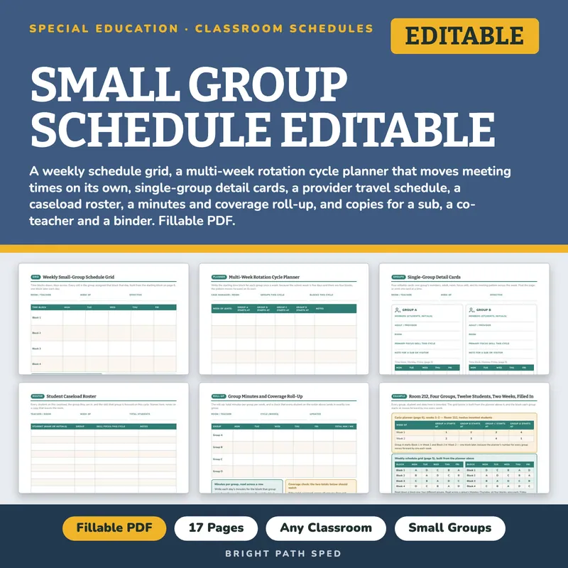 Small Group Schedule Editable, image 1 of 4