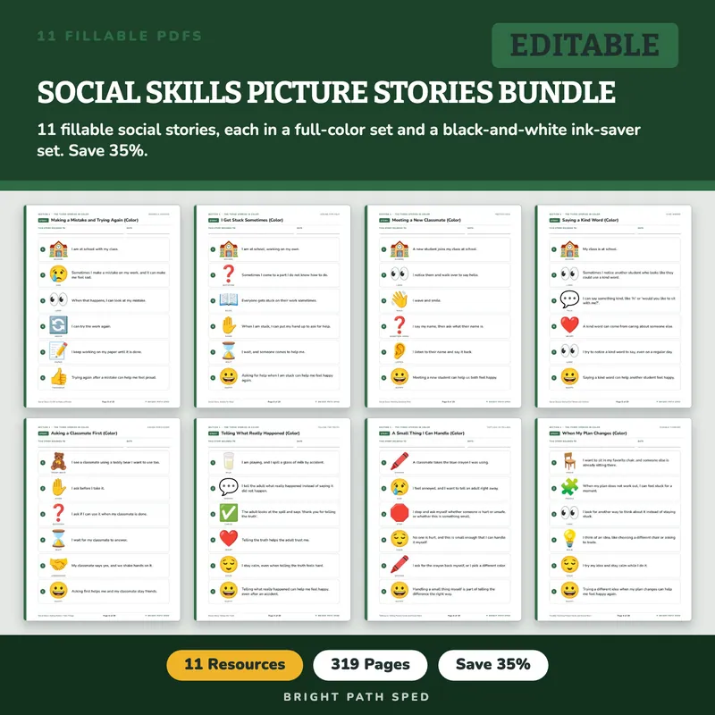 Social Skills Picture Stories Bundle, image 1 of 3
