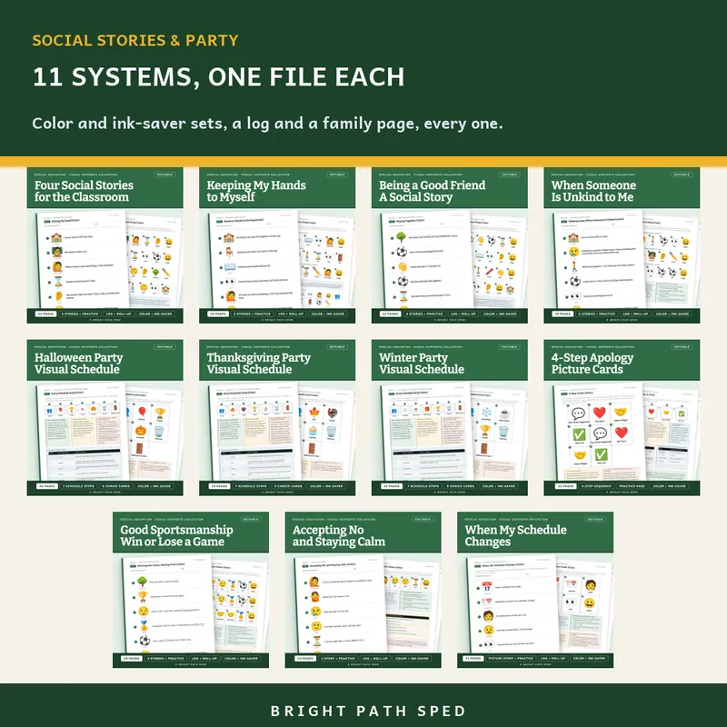 Social Stories and Party Visual Schedule Bundle, image 2 of 3