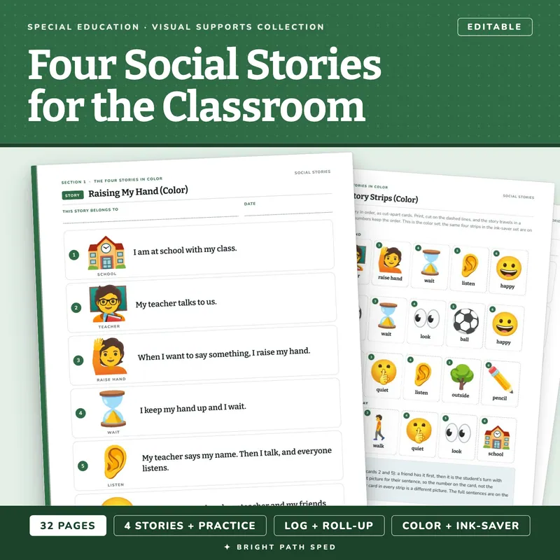 Social Stories for Classroom Expectations, image 1 of 4