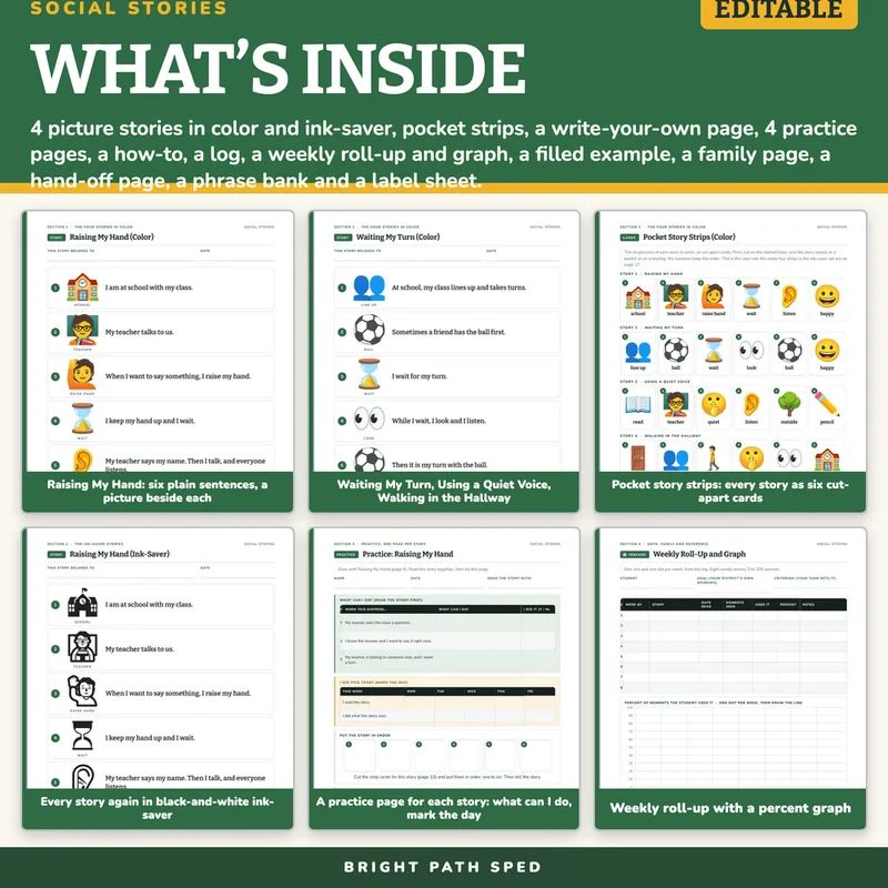 Social Stories for Classroom Expectations, image 2 of 4