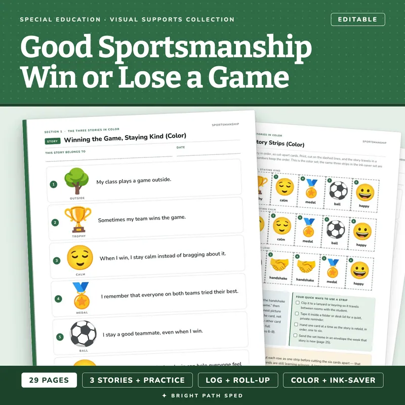 Social Stories Good Sportsmanship, image 1 of 4