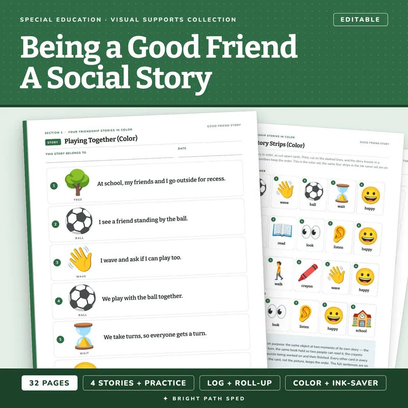 Social Story: Being a Good Friend, image 1 of 4