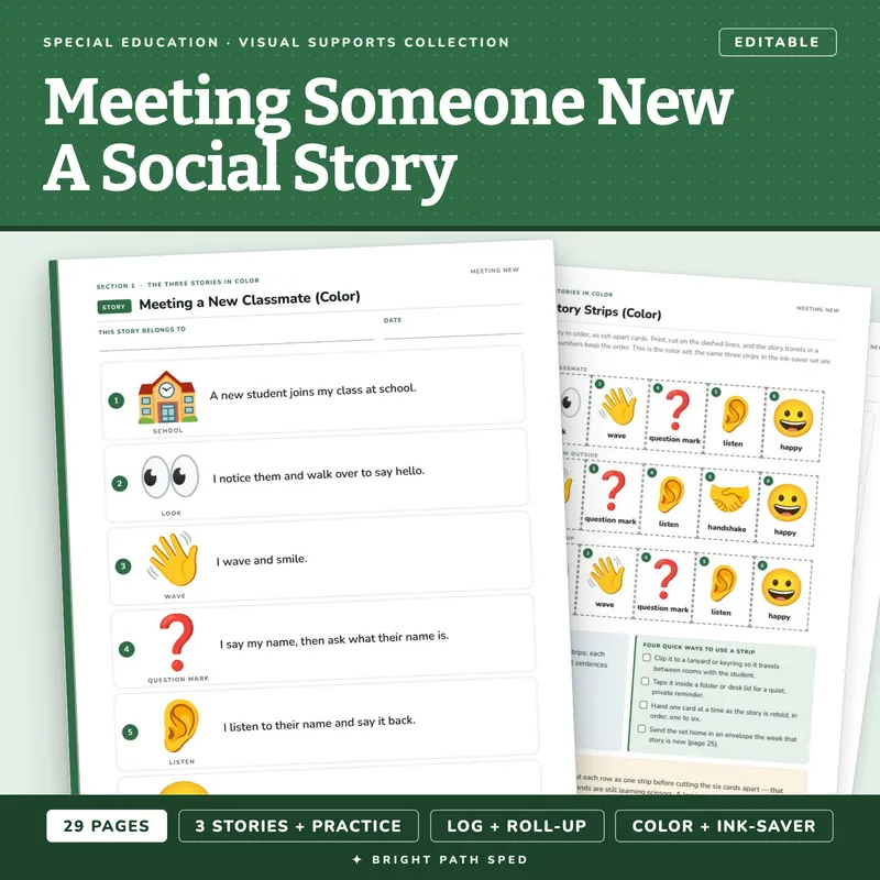 Social Story Meeting Someone New, image 1 of 4