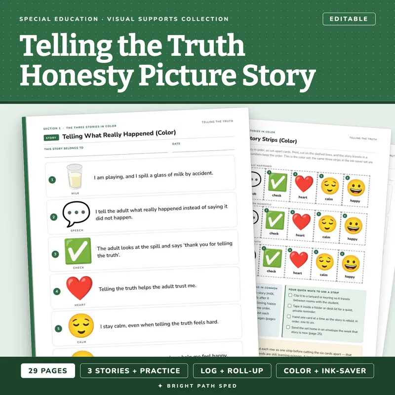 Social Story Telling the Truth, image 1 of 4