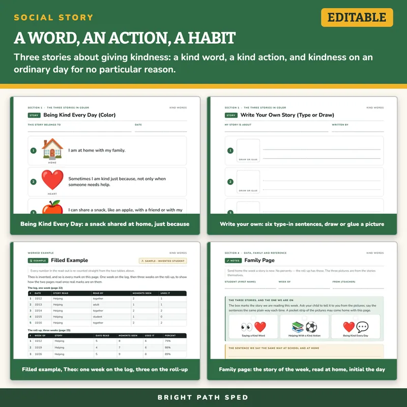 Social Story Using Kind Words and Actions, image 3 of 4