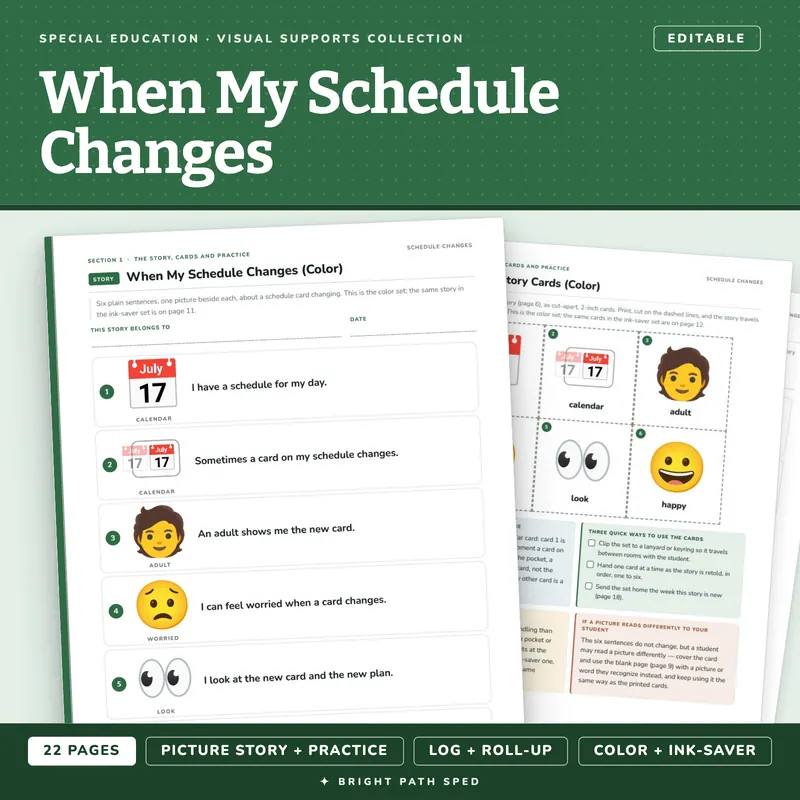 Social Story: When My Schedule Changes, image 1 of 4