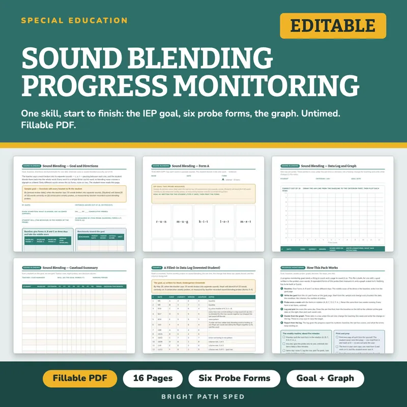 Sound Blending Progress Monitoring Probes, image 1 of 4