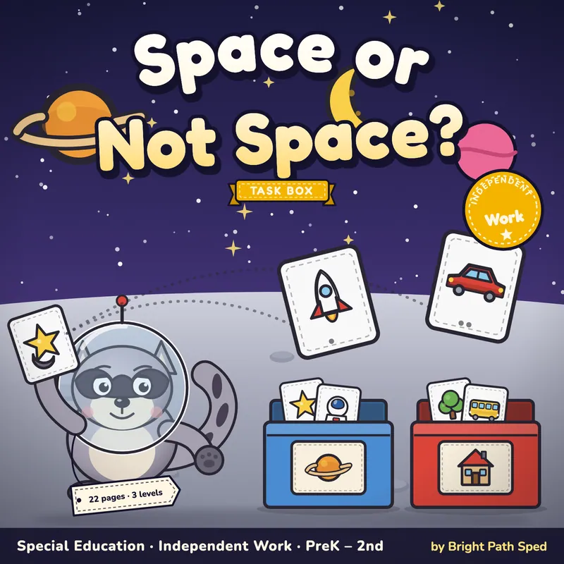 Space Objects Sort Task Box, image 1 of 4