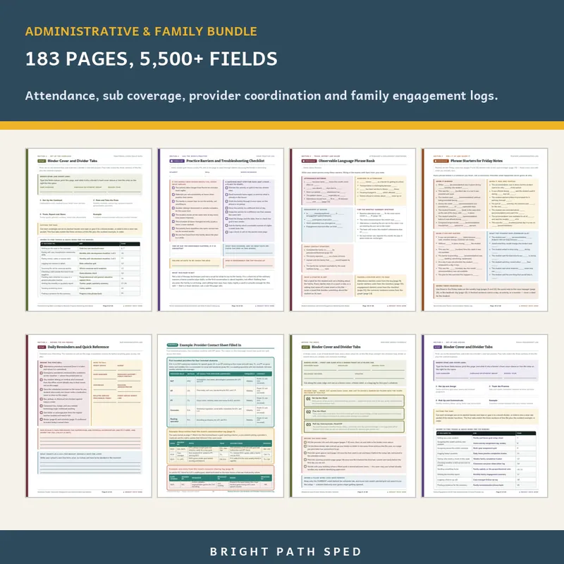 Special Education Administrative and Family Coordination Bundle, image 3 of 3