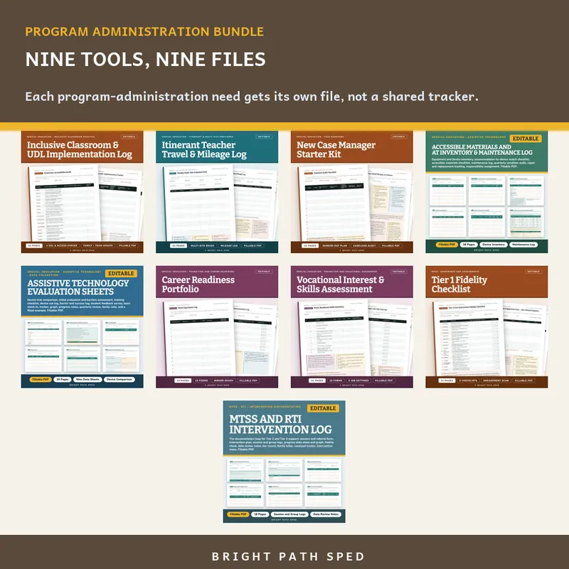 Special Education Administrative Tools Bundle, image 2 of 3