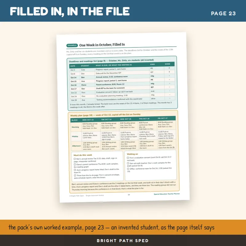 Special Education Teacher Planner Editable, image 4 of 4