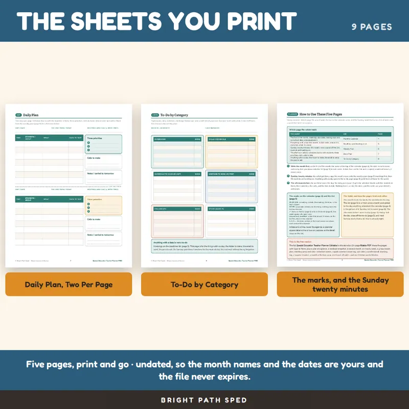 Special Education Teacher Planner FREE, image 3 of 4