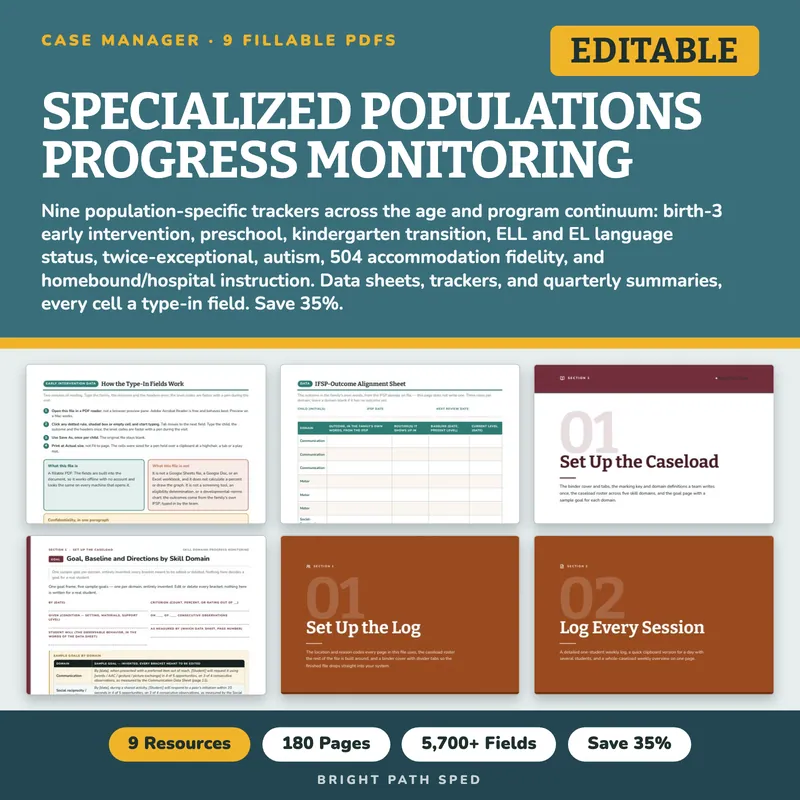 Specialized Populations Progress Monitoring Bundle, image 1 of 3