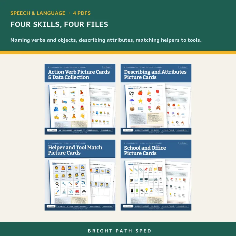Speech Therapy Picture Cards Bundle, image 2 of 3