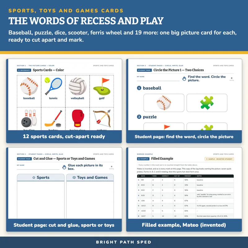 Sports, Toys and Games Picture Cards, image 3 of 4