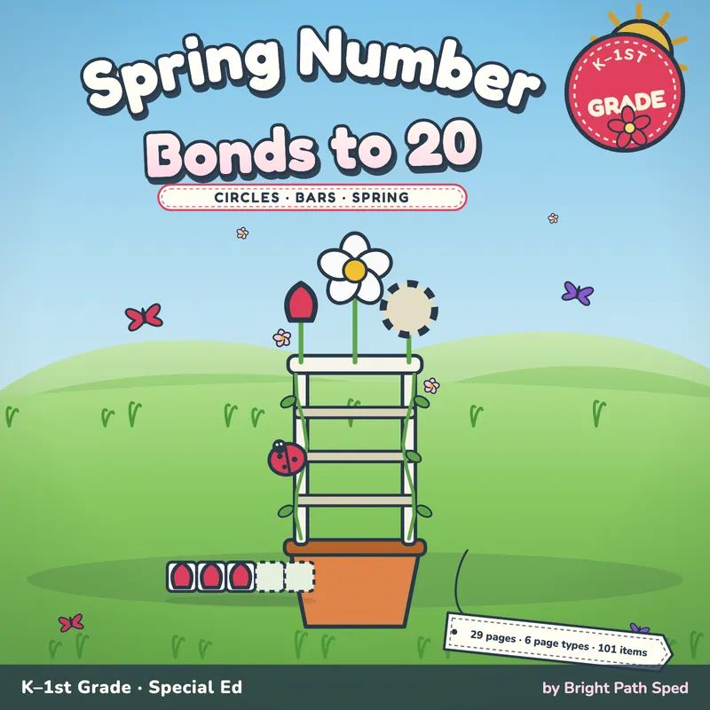 Spring Number Bonds to 20 Worksheets, image 1 of 4