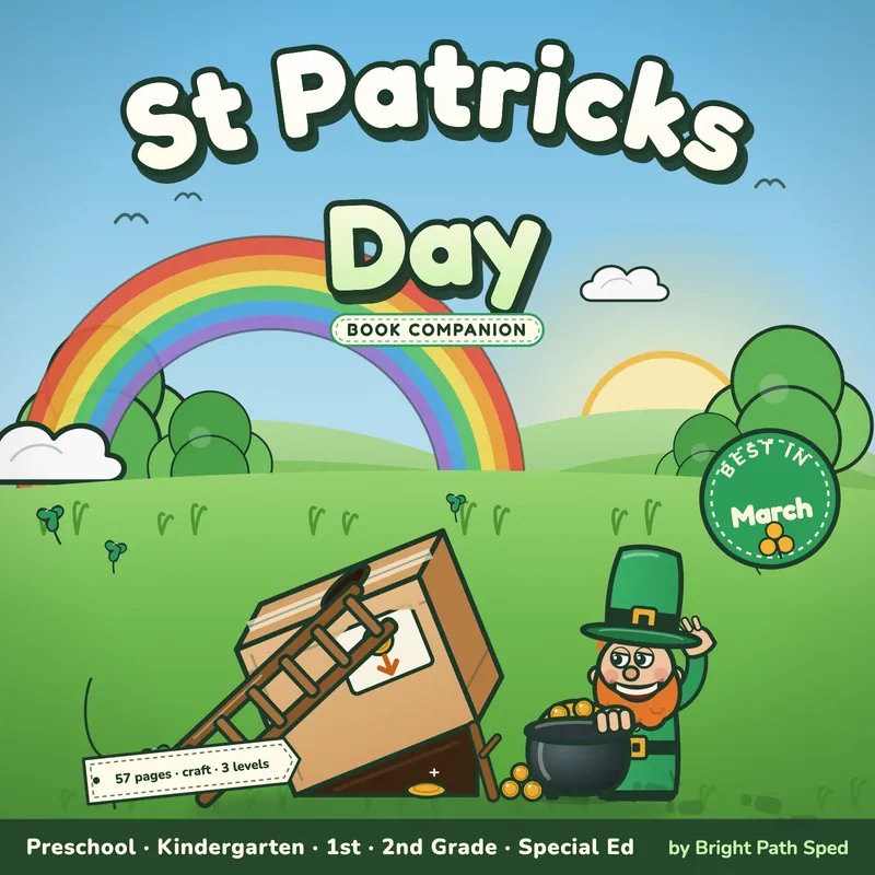 St Patricks Day Book Companion March Preschool Kindergarten 1st 2nd Special Ed, image 1 of 4