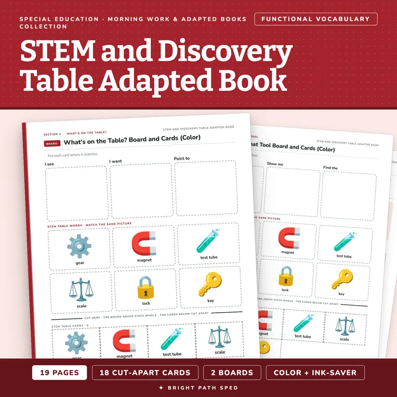 STEM & Discovery Table Adapted Book, image 1 of 4
