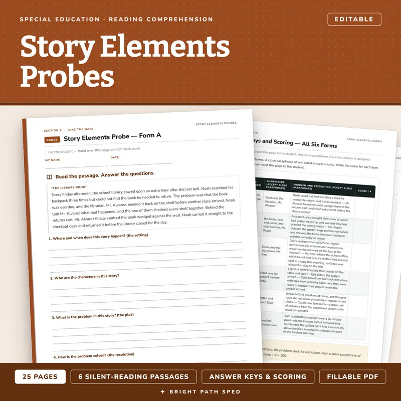 Story Elements Probes Editable, image 1 of 4