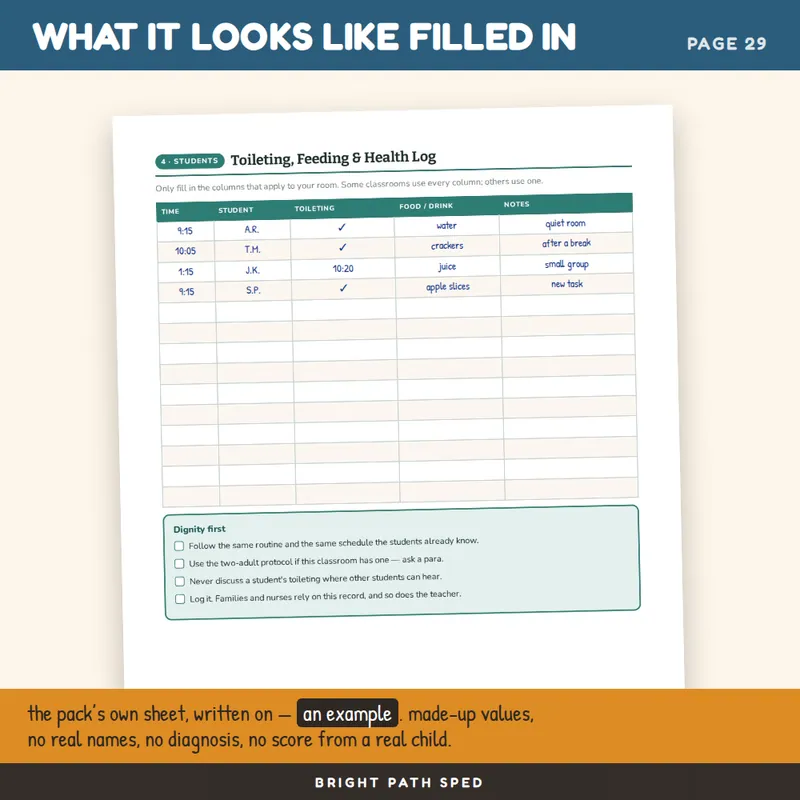 Sub Binder for Special Education, image 4 of 4