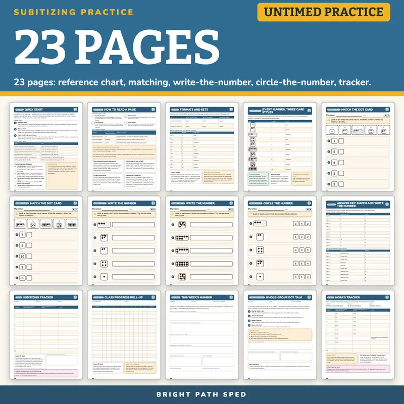 Subitizing Practice Worksheets, image 4 of 4