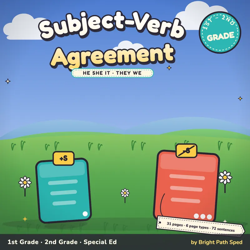 Subject-Verb Agreement Worksheets, image 1 of 4