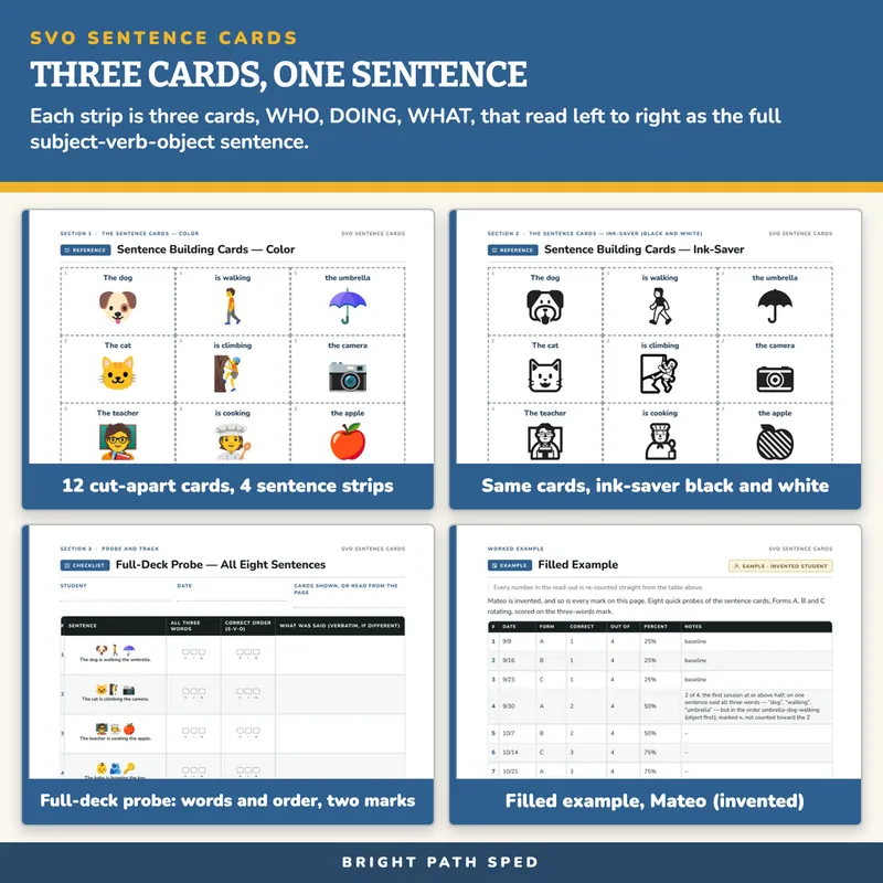 Subject Verb Object Picture Cards, image 3 of 4