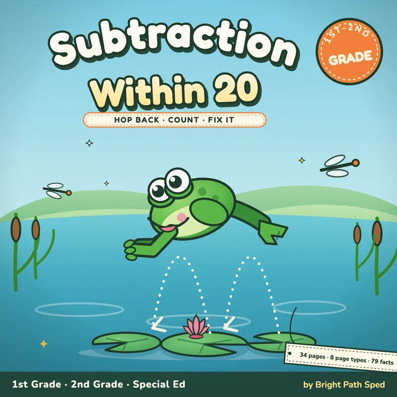 Subtraction Within 20 Worksheets, image 1 of 4