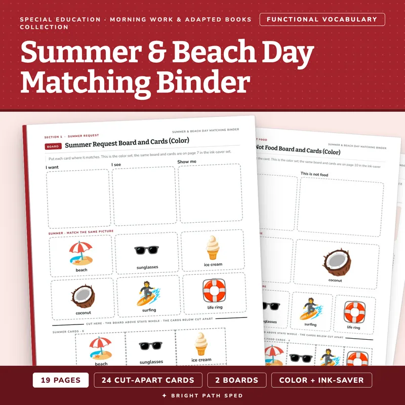 Summer & Beach Day Matching Binder, image 1 of 4